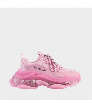 20FW 발렌시아가 트리플S 클리어 솔 라이트 핑크