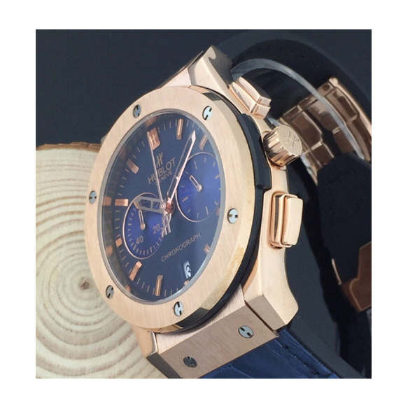 위블로 클래식 더블크로노 다크블루 금장 44mm