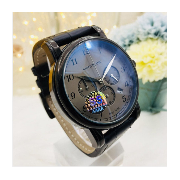 몽블랑 스타 레거시 크로노그래프 그레이블랙&블랙레더 박서준시계 42mm