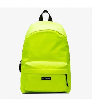 발렌시아가 백팩 로고 Yellow Neon Explorer Logo Backpack 12956173