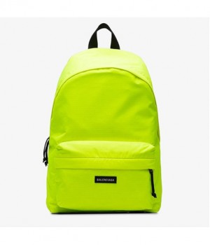 발렌시아가 백팩 로고 Yellow Neon Explorer Logo Backpack 12956173