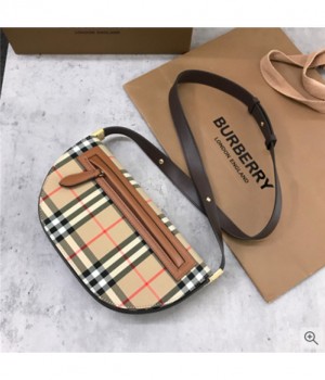 Burberry 버버리 2021 여성용 레더 호보백,26cm,BURB0536,브라운