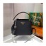 Prada 프라다 2021 여성용 레더 미니 토트 숄더백,21cm,PRAB0331,블랙