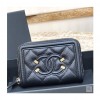 Chanel 샤넬 2021 여성용 레더 코인퍼스/카드퍼스,11cm,CHAW0118,블랙 3색