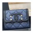 Chanel 샤넬 2021 여성용 레더 코인퍼스/카드퍼스,11cm,CHAW0122,네이비 3색