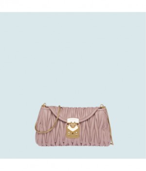 MIUMIU 미우미우 마테라쎄 나파 가죽 숄더백 pink