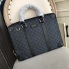 Gucci 구찌 2022 남성 캐주얼 레더 모노그램 서류가방  블랙